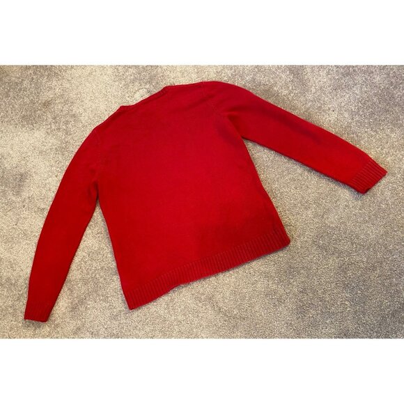 Ralph Lauren Womens Red Crew Neck Sweater Embroidered Crest Logo Small - Picture 3 of 10